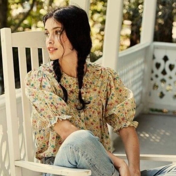 Size medium DÔEN Prairie Top - Tasha Garden Print - Picture 2 of 10